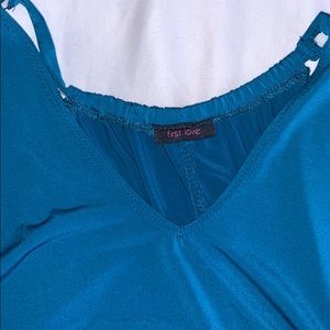 Fluorescent blue shirt